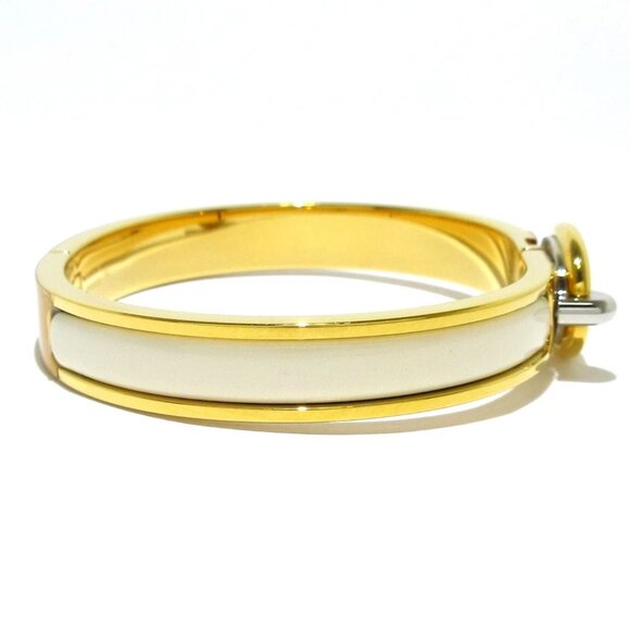 HERMES Chaine D'ancre Mini Click - Gold Cream Hardware  Bangle 899-080325 - Picture 3 of 7